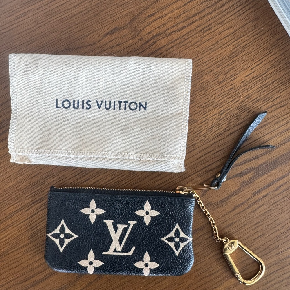 Louis Vuitton Black and Gold Monogram Pouch